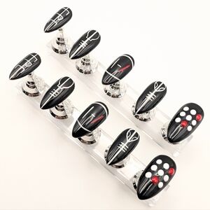 Handcrafted Twenty One Pilots Blurryface Era Med. Almond Press-On Nails Handmade